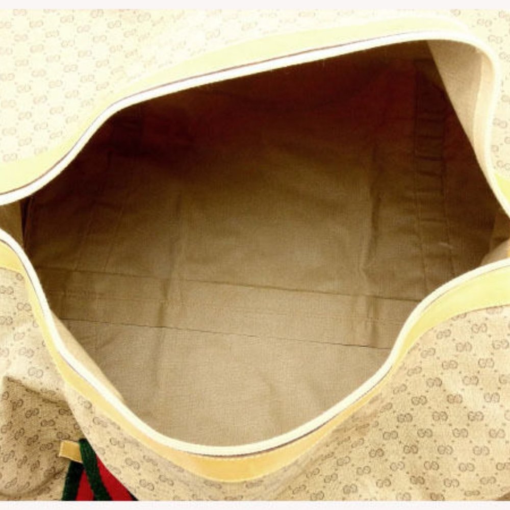 AUTH Gucci Boston bag Beige Green Woman - Picture 5 of 6